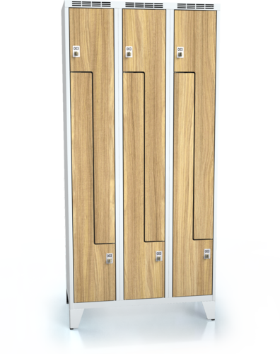 Cloakroom locker Z-shaped doors ALDERA with feet 1920 x 900 x 500